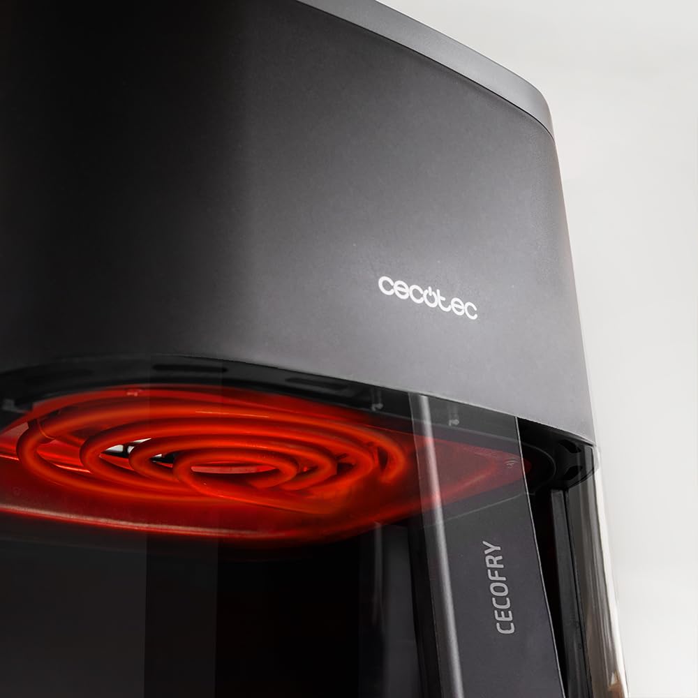 Cecotec Friteuse à Air sans Huile de 4 L avec Fenêtre Cecofry Fantastik Window 4000. Air Fryer. 1400 W, 9 Menus, Contrôle Tactile, Technologie PerfectCoo, 80-200ºC, Temps Ajustable | Avec fenêtre Cecofry Fantastik Window 4000, Air Fryer, 1400 W, 9 menus,