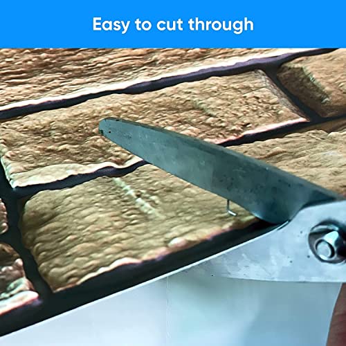 Grace Baltic - 3D-Wandpaneele für Innenwanddekoration, nicht klebend, dünn und elastisch, PVC-Kunst Braun (14 stück / 6.86 m2)