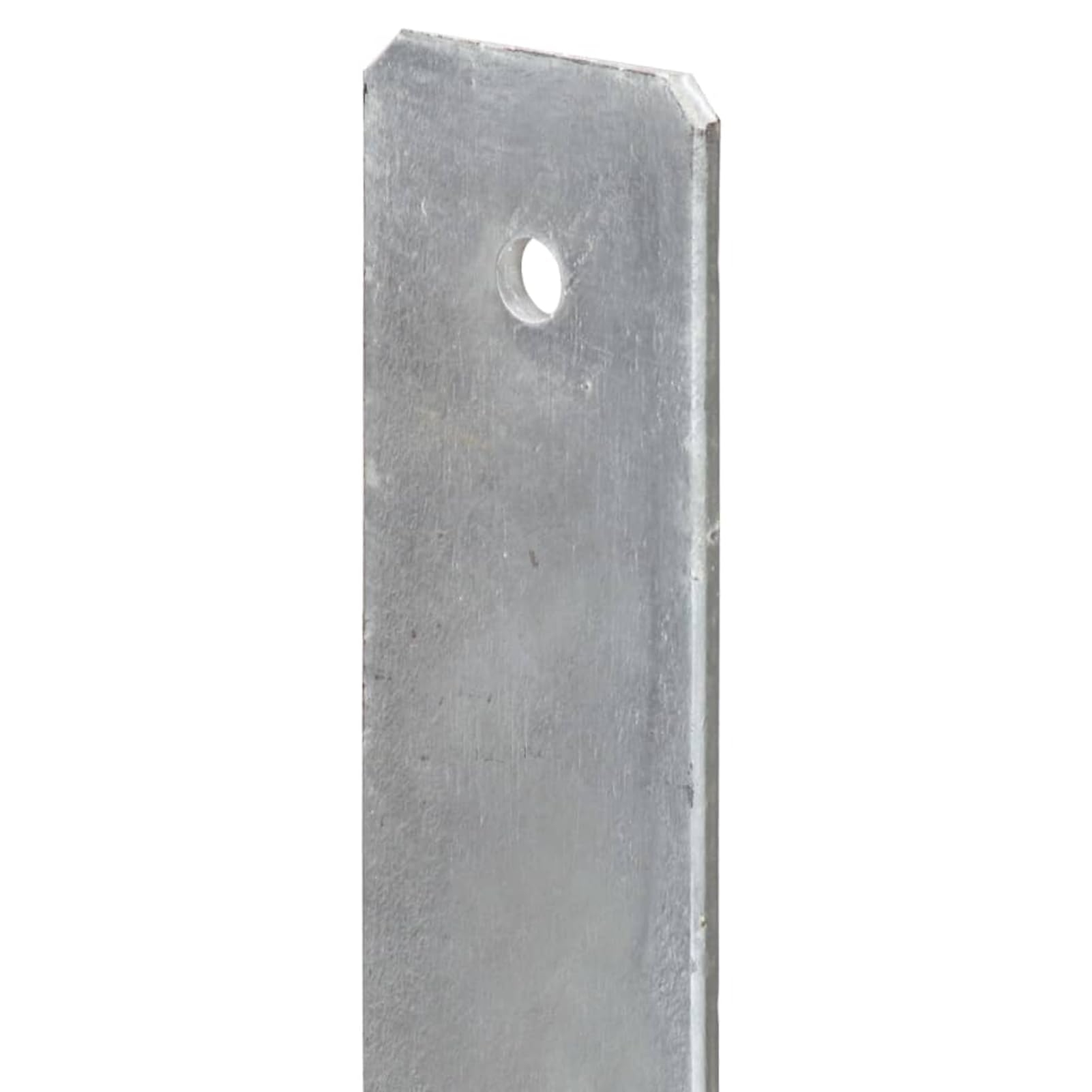 Anclajes de Valla 6 uds Acero galvanizado Plateado 9x6x60 cm fijación para Postes metálicos