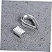 Cabilock Shaped Aluminum Wire Rope Crimp Fittings Stainless Steel Thimbles Set Cable Clips for Industrial Applications Silver