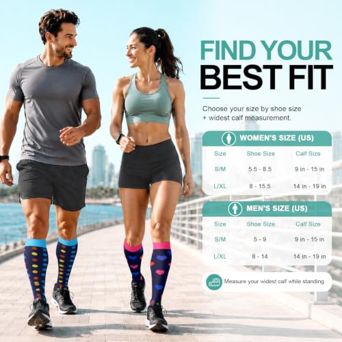 Image of Laite Hebe 3 Pack Medical Compression Sock-Compression Sock For Women and Men Circulation -Best for Running,Nursing,Athletic Sports