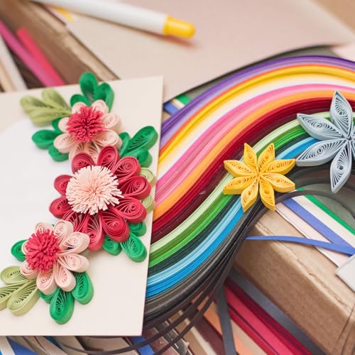 PATIKIL Quilling Papier Grasgrün 120 Stück 3mm x 54cm Quilling-Papierstreifen Origami Papier für Quilling Kunst DIY Papierhandwerk Handwerk