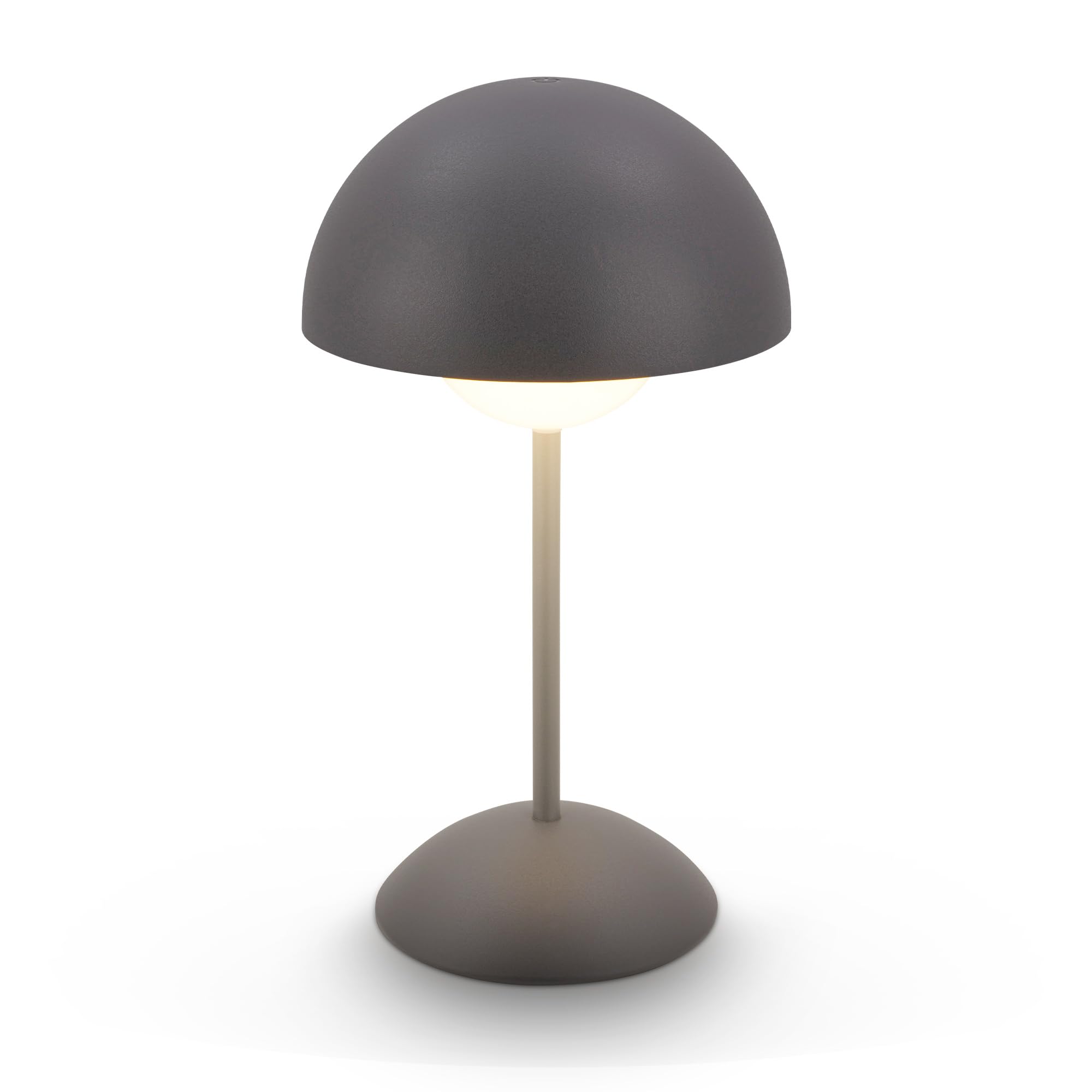 BRILONER - LED Tischlampe kabellos IP44 mit Touch, dimmbar, Akku tauschbar, Nachttischlampe, Leselampe, LED Lampe, Campinglampe, Tischleuchte, Akkulampe, Outdoor Lampe, 16 x 29 cm (DxH), Anthrazit