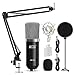 Tonor Microfono Condensatore Professionale Studio Computer PC Kit Microfonos con 3,5 mm XLR/Pop Filtro/Stand Scissor Braccio/Shock Mount per Studio di Registrazione Podcasting Broadcasting