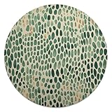 Peridot Green Throw Blanket Round 60'x60' Warm Super Soft & Plush Coral Fleece Throws for Bed Couch Sofa Office Home, Microfiber Lightweight Cozy Fuzzy Blankets for Hot Sleepers