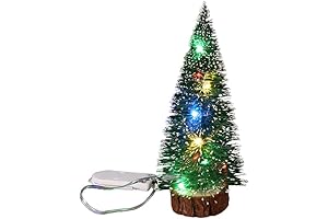 Ochine Miniature Christmas Tree with Pre-lit LED Lights for Christmas Decorations