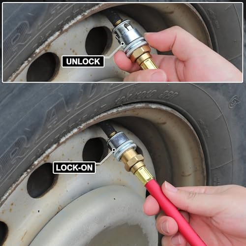 WYNNsky 4 Tire Inflation Deflation System, 1/4’’ Rubber Hose with Air Chuck, Digital Tire Pressure Gauge by WYNNsky - Image 4