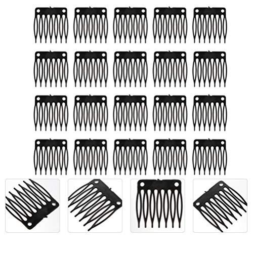FRCOLOR Peruca de Cabelo Pentes Pentes De Plástico Clips 7 Dentes Grampos de Cabelo para Perucas Ace