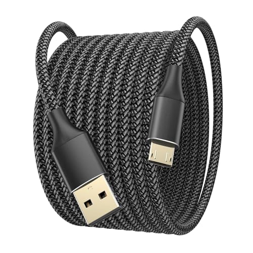 Micro USB Kabel 4M,strapazierf&auml;higes geflochtenes Typ A Stecker zu Micro-B Stecker Ladekabel Datenkabel kompatibel Samsung Galaxy S6 S7 Edge,PS4 Controller,BLU,Moto,Nexus,Smartphone-Black