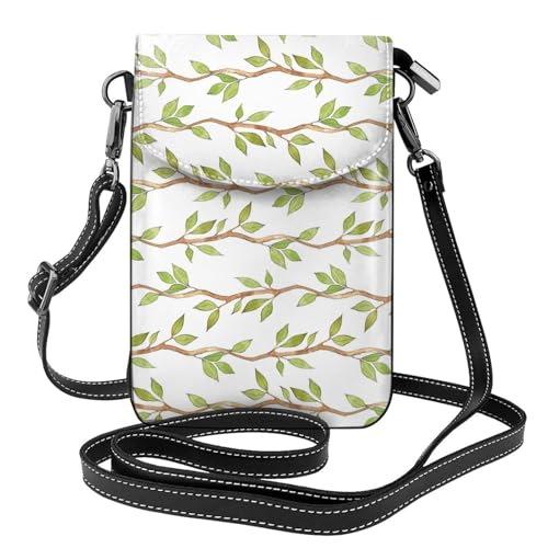 Pochette téléphone portable aquarelle et petit sac bandoulière cuir PU