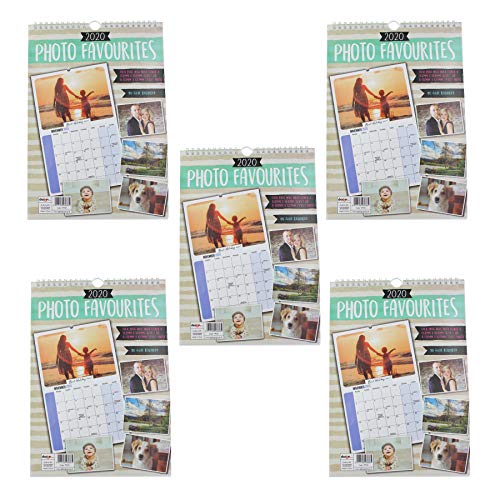 2020 A4 Photo Calendar DIY Personalise with 6'x4' or 7'x5' Photos - 5 Calendars