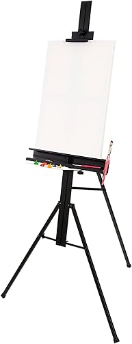 Miniatura 6 de SoHo Urban Artist Caballete de estudio de aluminio, negro, ligero y estable, caballete de estudio para pintura, artistas, aulas y más. - Individual