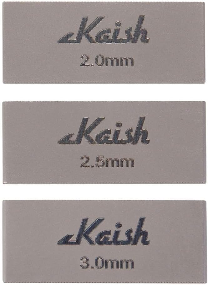 KAISH 2mm/2.5mm/3mm Thickness Guitar Bridge Saddle Slot Files Saddle Slot Leveling Files Luthier Tools for Acoustic Guitars 3-Pack