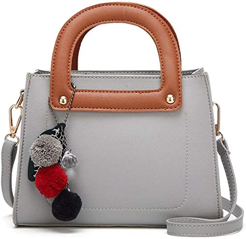 Sac à main en cuir PU gris en taille S format petit sac carré