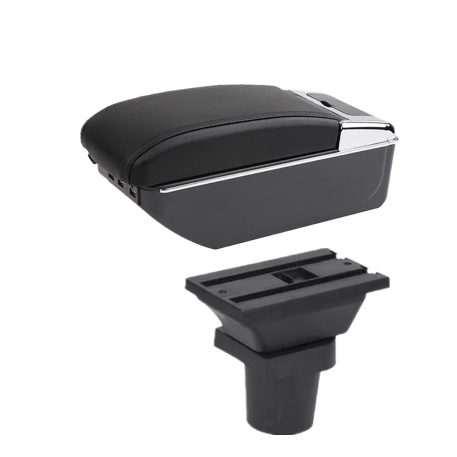 UMDJJU For Focus Mk1 Car Armrest Box Center Storage Interior Dedicated Retrofit Accessories Car Centre Console Armrest Box(D black line 7USB)