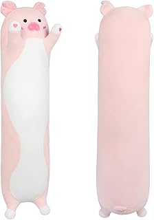 Achwishap Pig Plush Pillow 19.6", Pink Pig Stuffed Animal, Lovely Plushy Pillow, Cute Pig Sleeping Hugging Body Pillows, Beloved Gift at Birthday or Hallowen for Young Kids, Boys or Girls