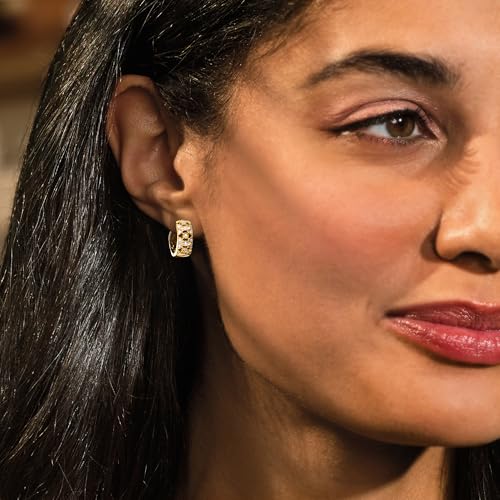 Ross-Simons 0.10 ct. t.w. Diamond Hoop Earrings in 18kt Gold Over Sterling2