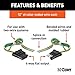 CURT 58304 4-Pin Flat Wiring Harness, 12-Inch Vehicle-Side and Trailer-Side Wires