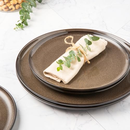 Image of LERATIO Ceramic Dinnerware Sets for 8,Plates and Bowls Sets,Reactive Glaze Dishes Set,Highly Chip and Crack Resistant | Dishwasher & Microwave & Oven Safe Dishes set,Service for 8-Coffee (24pc)