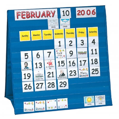 LAURI Tabletop Pocket Chart Calendar Amazon.in Office Products