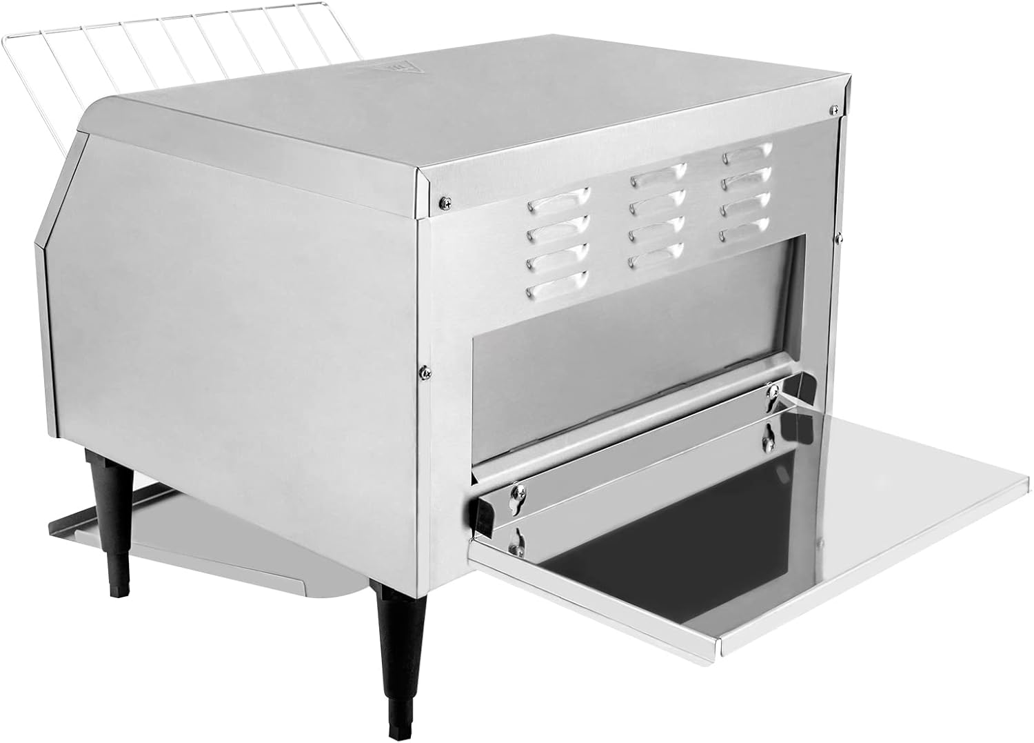 Commercial Conveyor Toaster 450 Slices/Hour, 2.6KW Countertop Stainless Steel Bread Toaster with 7 Gears Adjustable, Heavy Duty Electric Restaurant Toaster for Bagel Burgers Sandwich Baked Food
