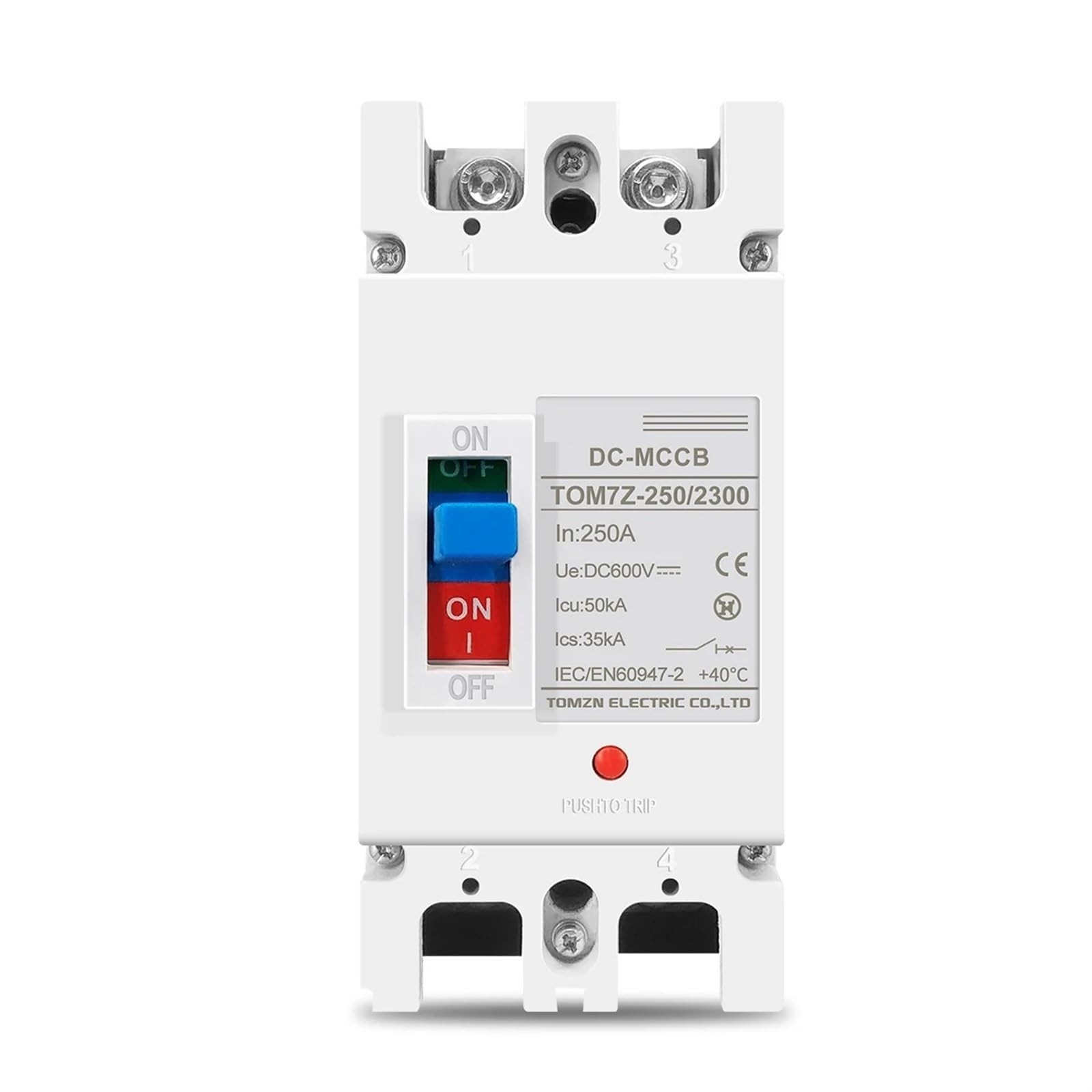 NVSFZGIYG 2P DC 600V Solar Molded Case Circuit Breaker MCCB Overload Protection Switch Protector for Photovoltaic PV 1Pcs(25v)