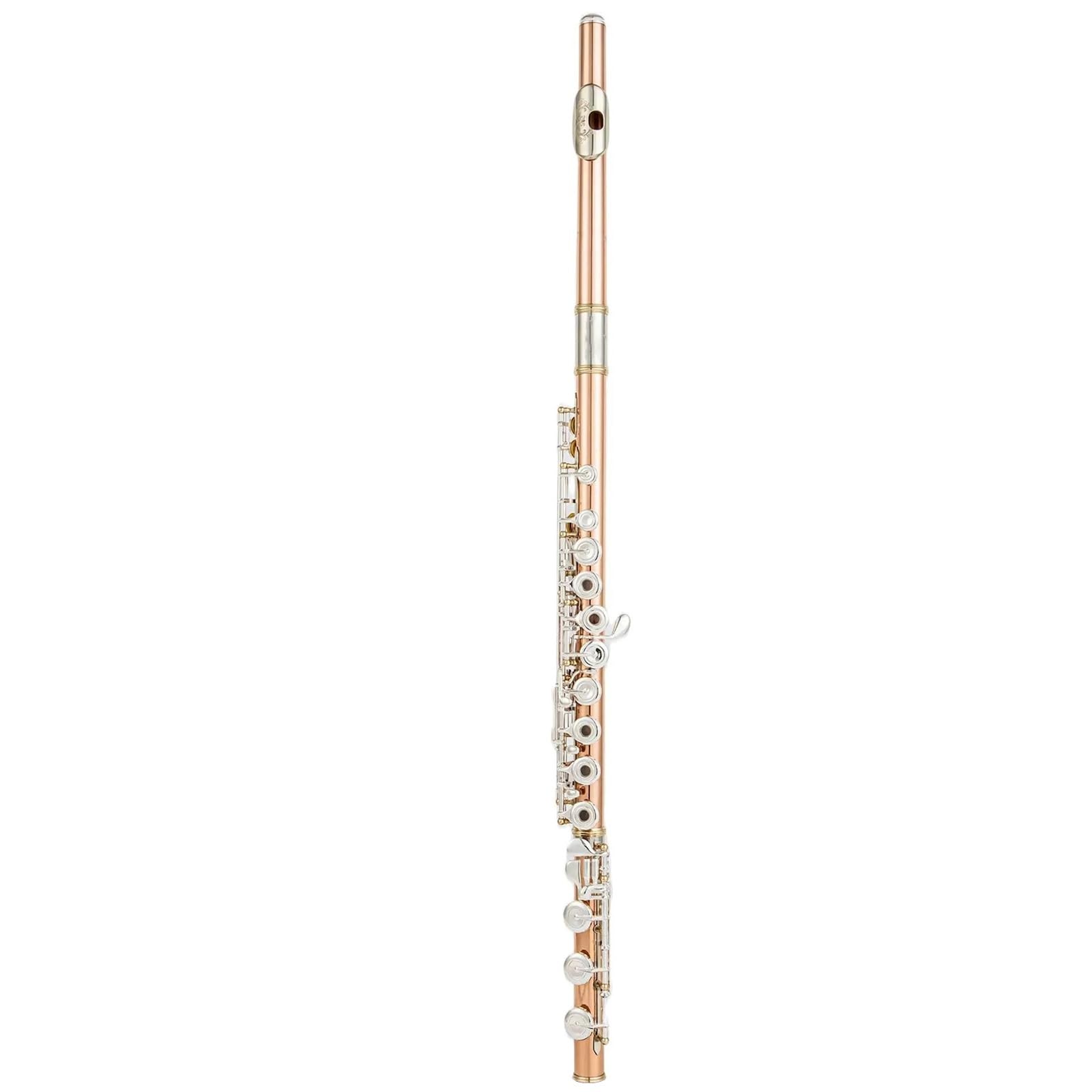 Profesional Flauta Travesera Flauta Plateada Con Cuerpo De Cobre Fosforado, 17 Teclas, Mecanismo E De Agujero Abierto, Instrumento De Flauta