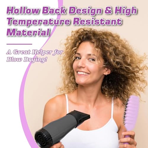 Image of KAIDAA Curly Hair Brush for Detangling, Shaping and Defining Curls, Waves & Coils on Light Wet or Dry Hair Types for Women and Men, Reduce Tangling, Curl Defining Brush, Lavender Purple