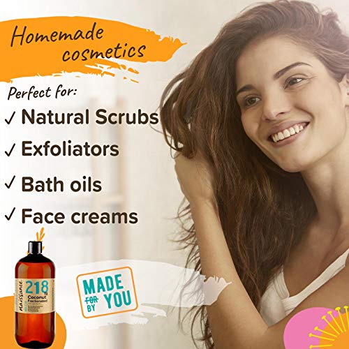Naissance Fractionated Coconut Oil 32 Fl Oz - Pure Natural, Vegan, Non Gmo, Hexane Free, Cruelty Free - Moisturizing & Hydrating - Ideal For Aromatherapy, Massage And Diy Beauty Recipes #TOP3