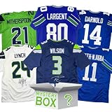 Autographed/Signed Seattle Football Jersey Mystery Box with PSA JSA or Beckett COA
