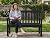 Psilvam Garden Bench, 2-Person Poly Lumber Patio Bench, All-Weather Outdoor Bench that Never Rot, Memorial Bench, Suit for Garden, Porch and Park (Black)