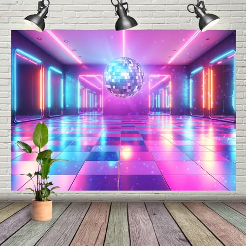 Fondo para fiesta retro 7x5 pies, poliéster ligero miniatura 3