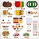29 Stück Autumn Craft Set Herbstbasteln für Kinder, DIY Felt Set, Bastelset Herbst, Bastelset für Kinder, mit Igel, Eule, Kränzen, für Bastelprojekte, Aktivitäten in der Schule, Festliches Geschenk