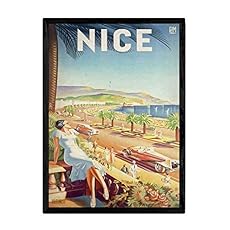 Nacnic Poster Vintage de Viaja a Niza. Láminas par...