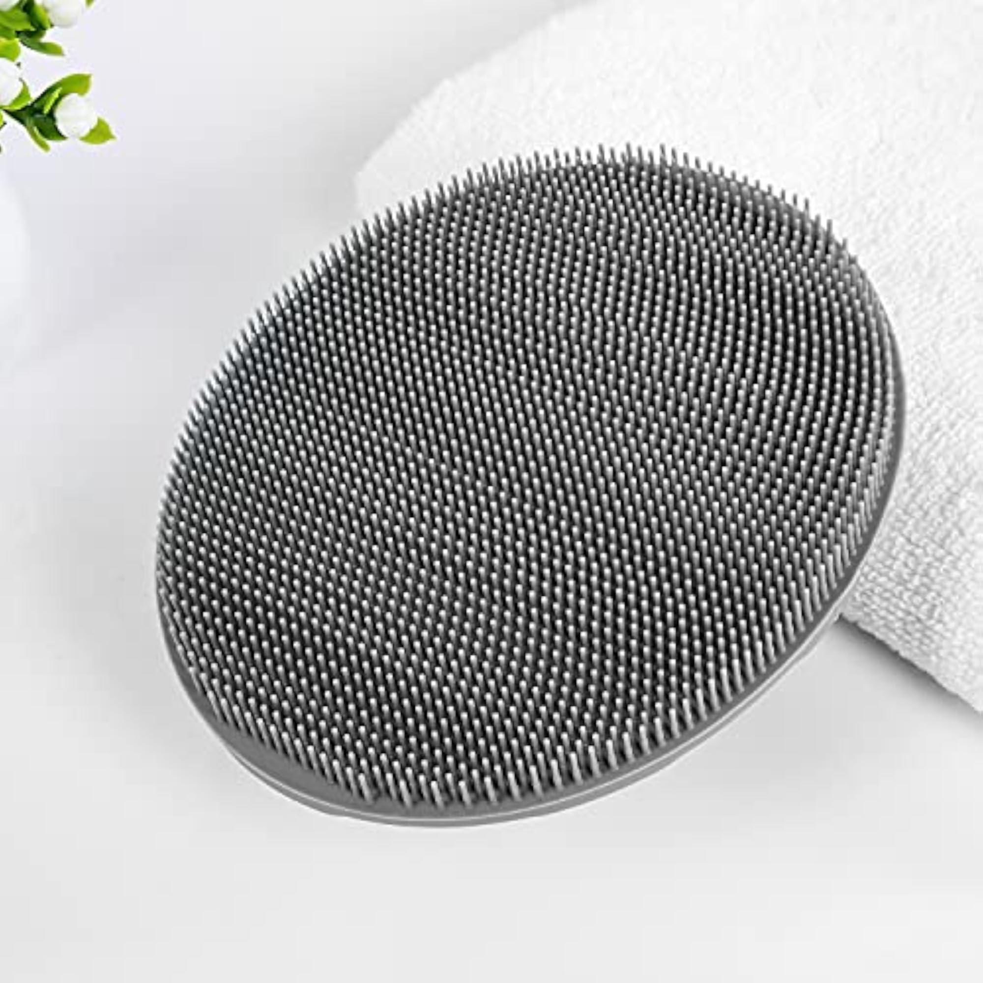 Soft Silicone Body Cleansing Brush, Gray