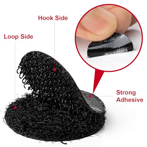 Image of 1000 Pcs (500 Pairs) 0.79inch Diameter Hook and Loop Fastener Self Adhesive Dots, Excellent Grip, Small Circle Dots Stickers Tapes,for Sewing, Crafting,DIY,Wall Adhesive Strips