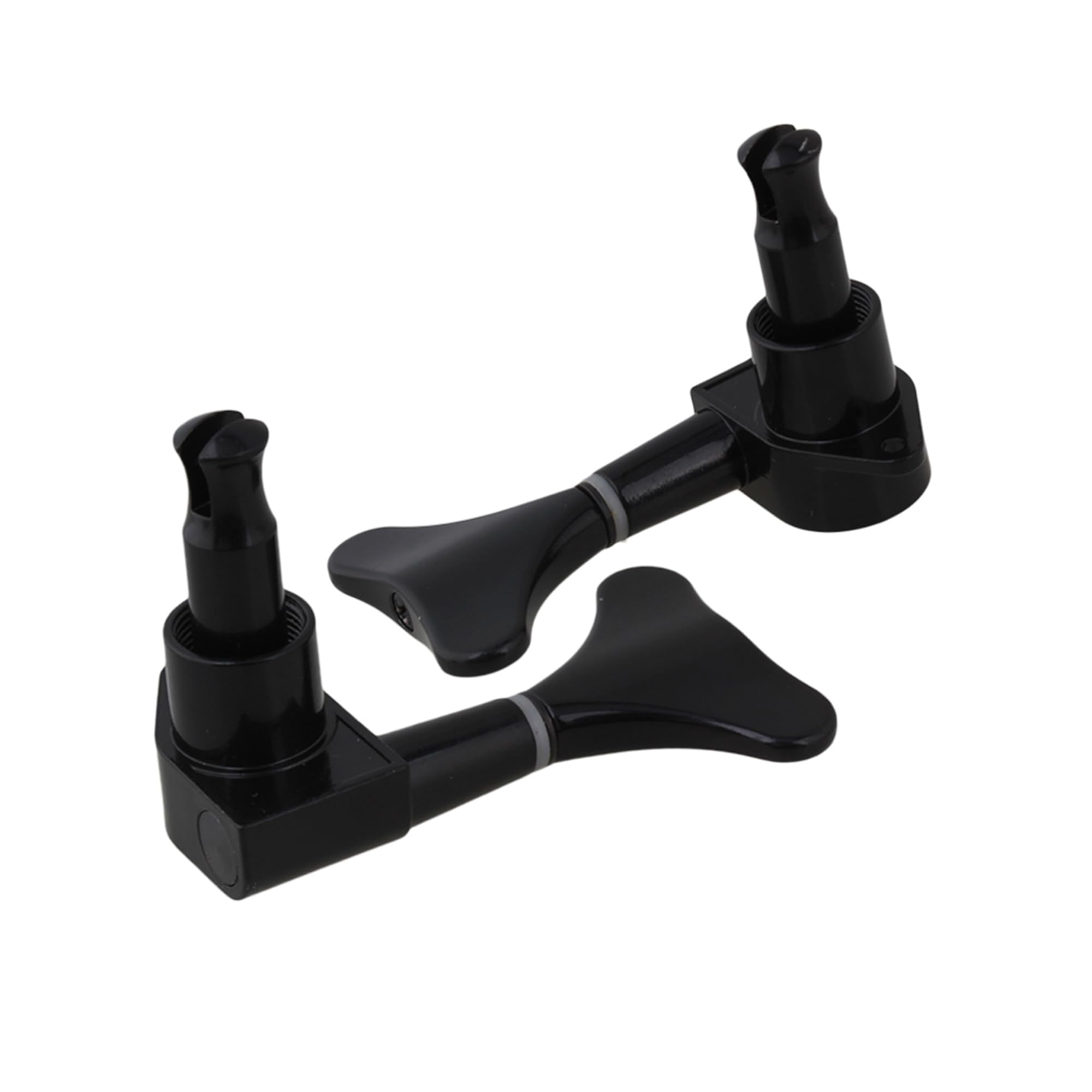 Yibuy 4 Pieces Black 4R Machine Heads for Bass Guitar Part w/Screwdriver Kit 40x58x30mm