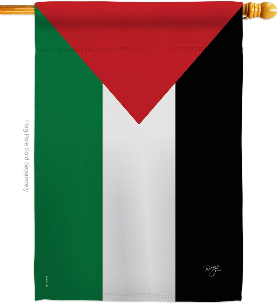 Palestine House Flag Regional Nationality Nation International World Country Particular Area Small Decorative Gift Yard Banner Made In USA 28 X 40