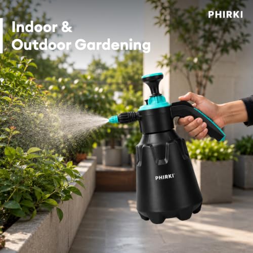 Image of Smart 2L Heavy-Duty Pressure Sprayer - Mist & Stream, Hand Pump for Home, Garden, Pest Control & Cleaning, Portable Hand Compress, Multi-Use Watering Can. (Black)
