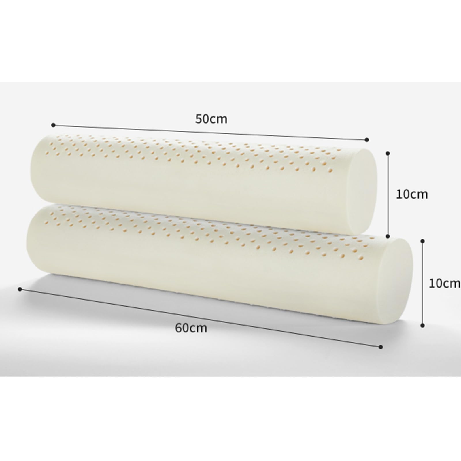 Nackenrolle Mit Bezug 60x10 Cm Kissenrolle Aus Memory Foam Multifunktionales Nackenkissen Rollen Kissen Zum Schlafen Im Liegen Und Zur Unterstützung Von Rücken Und Beinen for Bett Und Sofa(Light Blue,