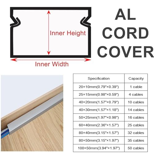 Canaleta para cables de acero inoxidable RSBFER, cuadrada, para montaje en pared o piso, impermeable y resistente a la corrosión, 1 m, 30 x 20 x 0.6 mm miniatura 7