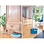 Leifheit Clean Twist Spin Mop and Bucket Set with Rollers | Telescopic Handle, 360° Joint, Spin-Dry System | Easy Glide Wheels | Blue - Image 4