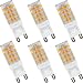 LeMeng G9 LED Light Bulb 4W, 40W Equivalent 400LM, White White 2700K AC 120V Bi-Pin G9 Base LED Halogen Replacement Bulbs, Not Dimmable- 6 Pack (G9 Base 4W)