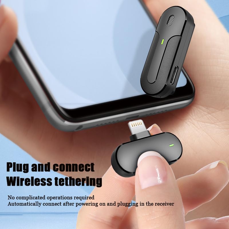HUACAM Button Magnetic Wireless lavalier Microphone, Noise Cancelling Wireless Microphone - Image 3