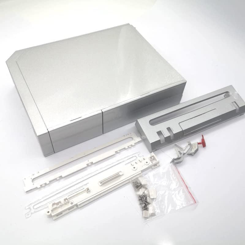 Full Housing Case Cover Shell with Buttons Replacement for Wii Console (Clear Black)