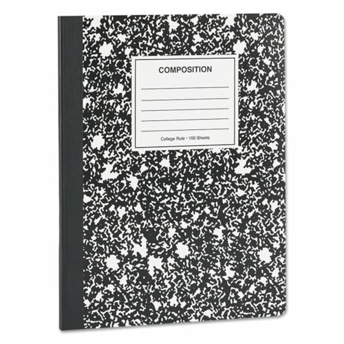 Universal Composition Book, College Rule, 9 3/4 x 7 1/2, White, 100 Sheets (UNV20940)