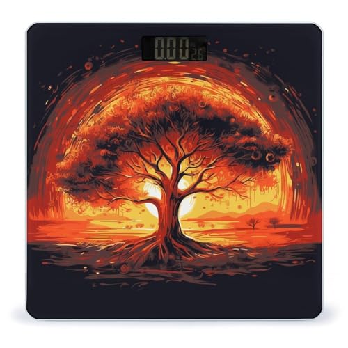 Báscula digital de baño Burning Tree of Life 26 x 26 cm miniatura 1