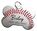 Sport Themes Pet ID Dog Tag - Personalized Custom Pet Tag with Pets Name & Contact Number [Multiple Font Choices] [USA COMPANY] [Baseball - Football - Soccer - Basketball] (Baseball)