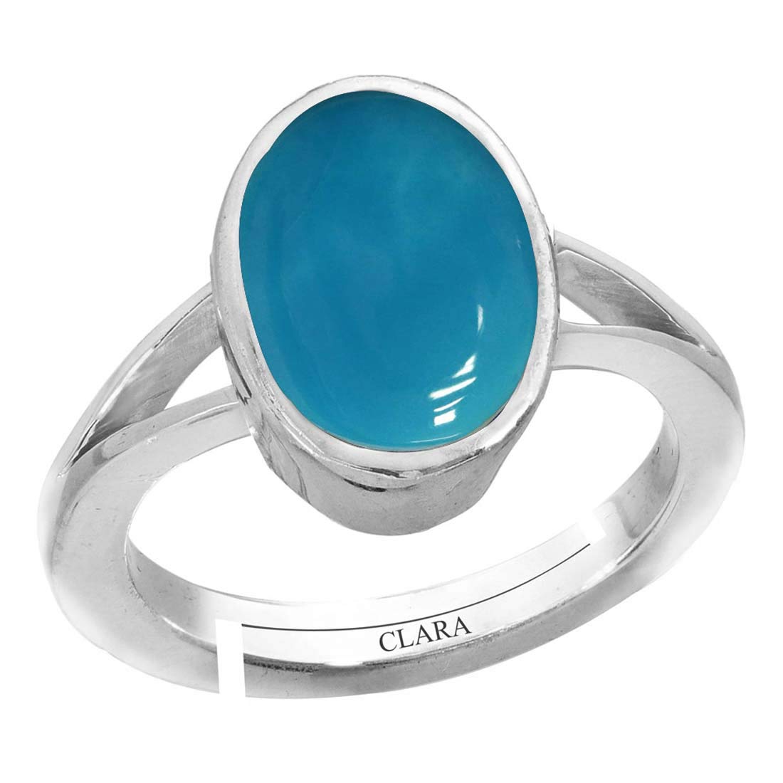clara Turquoise Firoza 3.9cts or 4.25ratti Stone Silver Adjustable Ring for Men-picture-7