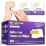 Livaclean Health Adhesive Remover Wipes for Skin 100 CT – Medical Adhesive Remover for Tape, Plaster & Sticky Residue – Individually Wrapped, Non-Greasy 2-Ply 2.56x1.18in (6.5x3cm) Skin Wipes